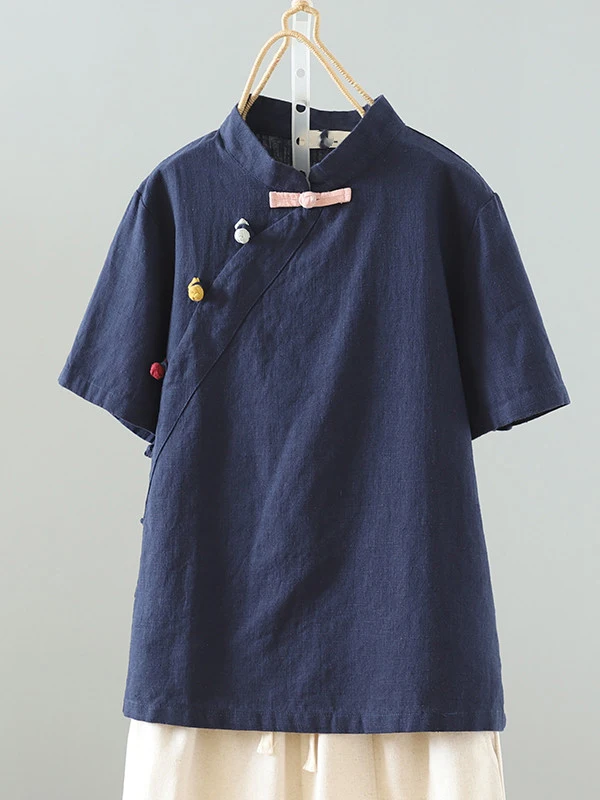 Retro Summer Women's irt Linen ort Sve Button Frontal Cotton Linen Traditional Chinese Sle Top Faionable Sun Prote...
Retro Summer Women's irt Linen ort Sve Button Frontal Cotton Linen Traditional Chinese Sle Top Faionable Sun Prote...