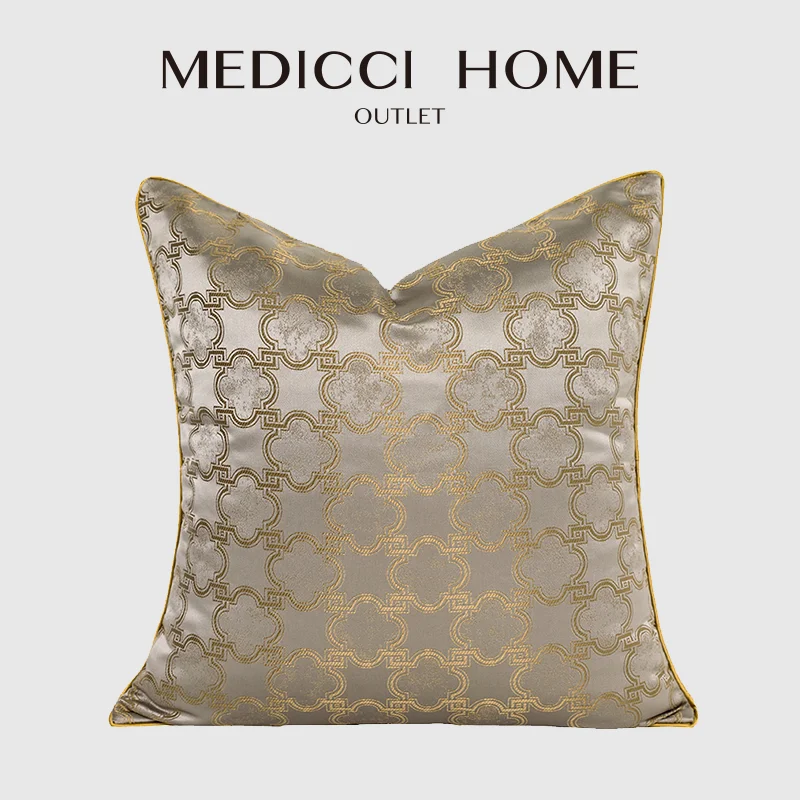 Medicci Home Decorative Square Accent Cushion Case Luxury Gold Quatrefoil Geometric Pattern Jacquard Pillow Cover For Sofa Couch
Medicci Home Decorative Square Accent Cushion Case Luxury Gold Quatrefoil Geometric Pattern Jacquard Pillow Cover For Sofa Couch