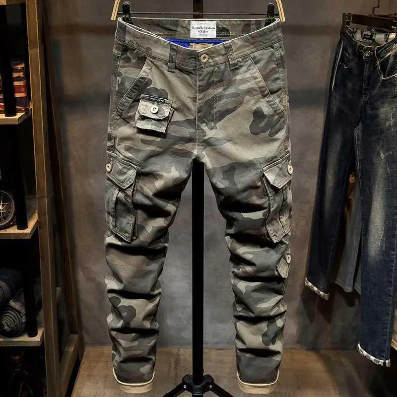 Fashion Harajuku Outdoor Men's Casual Cargo Pants Camouflage Print Multi Pocket Cotton Spring Autumn Loose Trousers Cargo Pants
Fashion Harajuku Outdoor Men's Casual Cargo Pants Camouflage Print Multi Pocket Cotton Spring Autumn Loose Trousers Cargo Pants