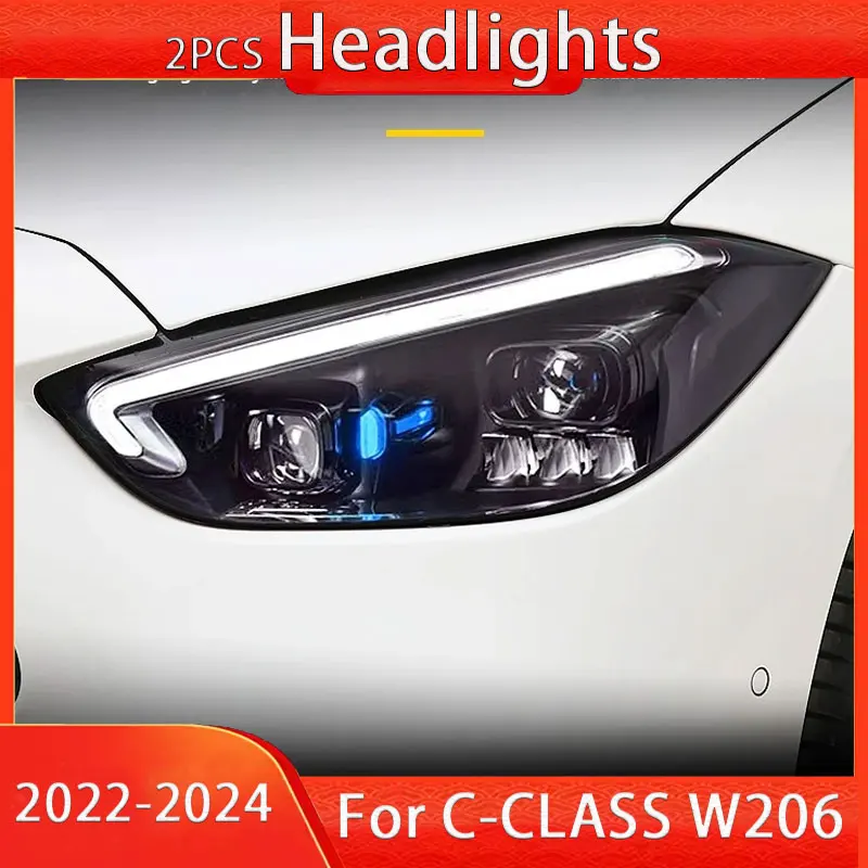 Headlights for Mercedes-Benz C Class 2022-2024 C200 C260 C63 Headlights All LED Blue Start DRL Turn Signal Lamp Auto Assembly
Headlights for Mercedes-Benz C Class 2022-2024 C200 C260 C63 Headlights All LED Blue Start DRL Turn Signal Lamp Auto Assembly