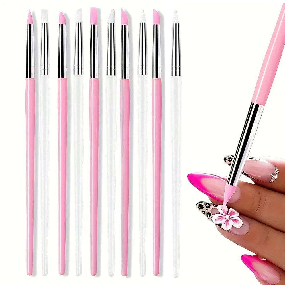 5Pcs/Pack Silicone Nail Pen Brush UV Gel Polish Carving Dotting Gel Mixing Stick 3D Image DIY Brushes Professional Manicure Tool
5Pcs/Pack Silicone Nail Pen Brush UV Gel Polish Carving Dotting Gel Mixing Stick 3D Image DIY Brushes Professional Manicure Tool
