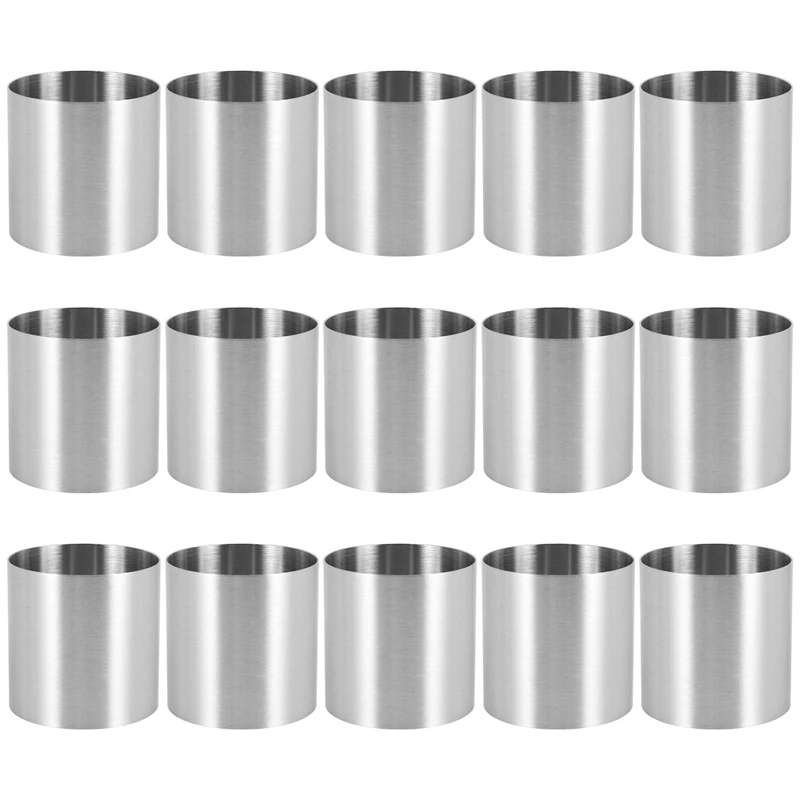 AB33-15 Pieces Stainless Steel Mousse Rings Round Biscuit Cutter Cake Mold Kitchen Baking Pastry Tool For Tart,Fondant,Etc
AB33-15 Pieces Stainless Steel Mousse Rings Round Biscuit Cutter Cake Mold Kitchen Baking Pastry Tool For Tart,Fondant,Etc