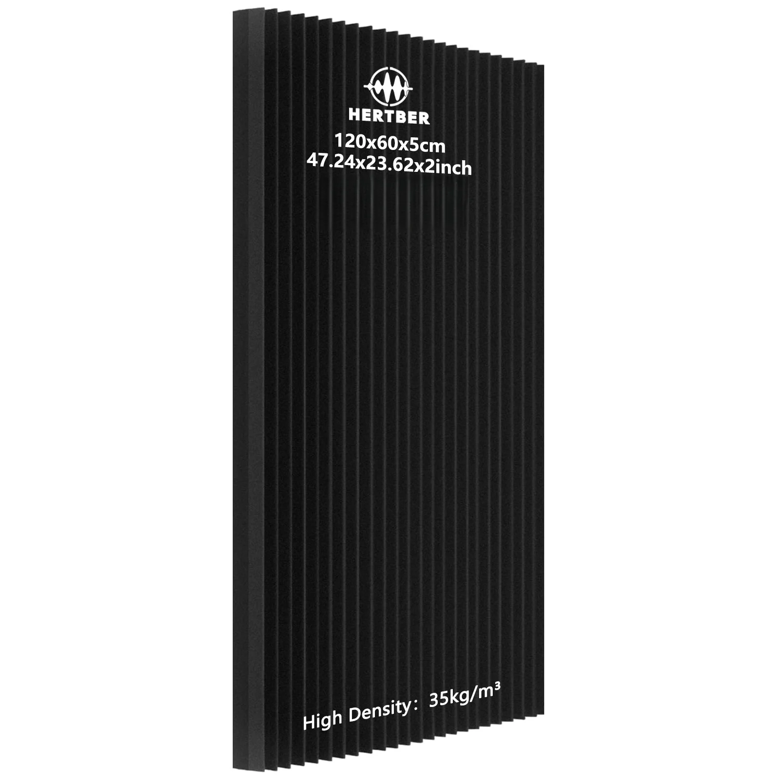 Hertber 1/2 Pack Large Acoustic Foam Soundproof Panel With Double-Sided Adhesive Points,47.24" X 23.62" X 2" Inches Black Ac
Hertber 1/2 Pack Large Acoustic Foam Soundproof Panel With Double-Sided Adhesive Points,47.24" X 23.62" X 2" Inches Black Ac
