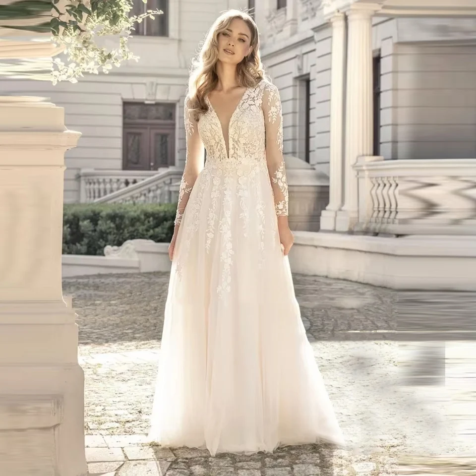 Elegant Sleeveless A-Line Women Bridal Gowns Sweetheart Collar V-Neck Wedding Dresses Formal Party Vestidos De Novias Customized
Elegant Sleeveless A-Line Women Bridal Gowns Sweetheart Collar V-Neck Wedding Dresses Formal Party Vestidos De Novias Customized