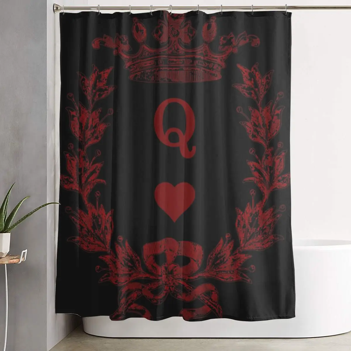 Занавеска для душа Queen Of Hearts, полиэстеровая, водонепроницаемая, для ванной комнаты, с крючками
Занавеска для душа Queen Of Hearts, полиэстеровая, водонепроницаемая, для ванной комнаты, с крючками