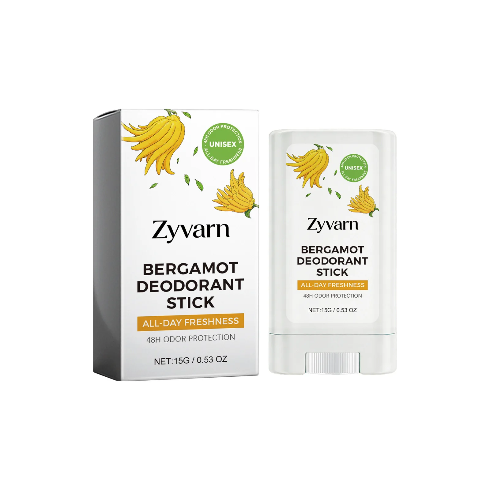 Zyvarn Bergamot Deodorant Stick Gentle and moisturizing long-lasting fragrance, comfortable to use and non-greasy
Zyvarn Bergamot Deodorant Stick Gentle and moisturizing long-lasting fragrance, comfortable to use and non-greasy