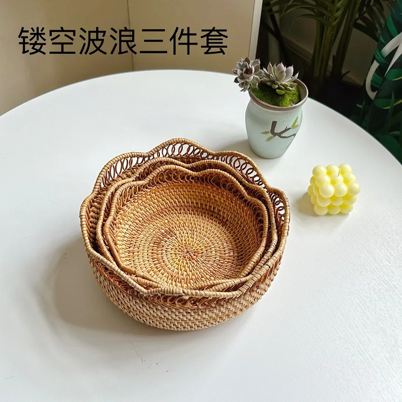 Vietnam Rattan Woven Storage Basket Nordic Fruit Plate Modern Home Decor
Vietnam Rattan Woven Storage Basket Nordic Fruit Plate Modern Home Decor