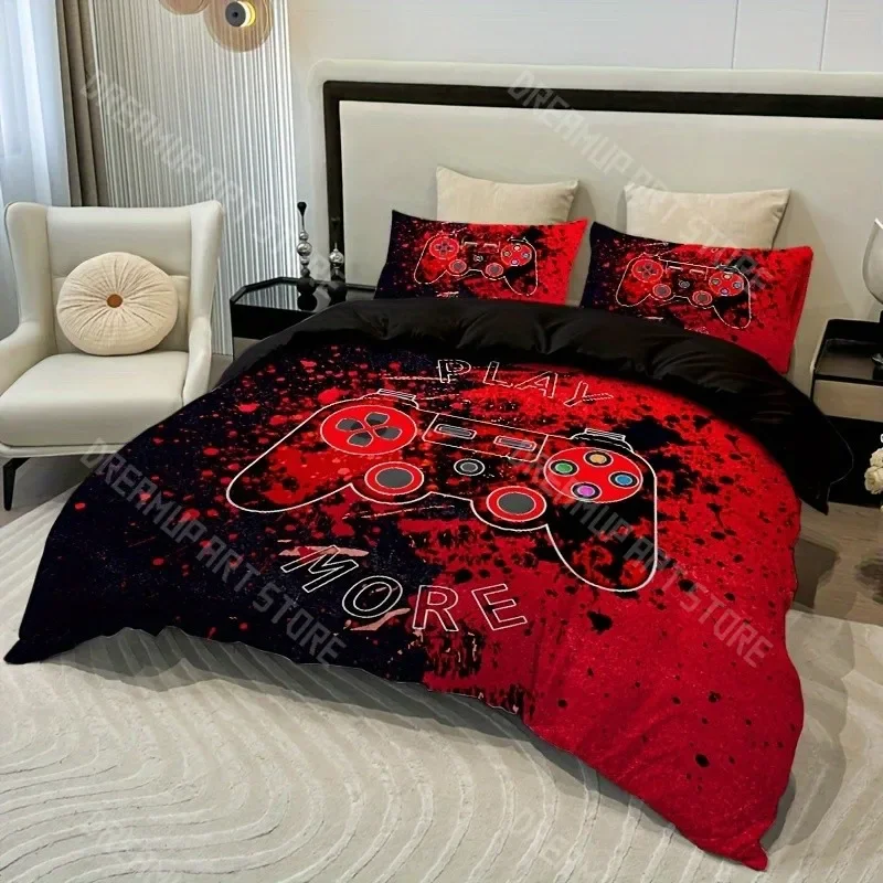 3pcs Game Console Controller Duvet Cover,Duvet Cover_1+Pillowcases_2,Bedroom Decoration Comfortable Soft Fabric,No Pillow Core
3pcs Game Console Controller Duvet Cover,Duvet Cover_1+Pillowcases_2,Bedroom Decoration Comfortable Soft Fabric,No Pillow Core
