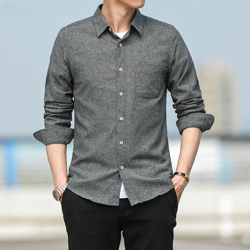 2023 Men Spring Autumn Fashion Solid Color Cotton Shirts Men's Long-sleeved Buttons Blouses Male Business Casual Shirts P296
2023 Men Spring Autumn Fashion Solid Color Cotton Shirts Men's Long-sleeved Buttons Blouses Male Business Casual Shirts P296