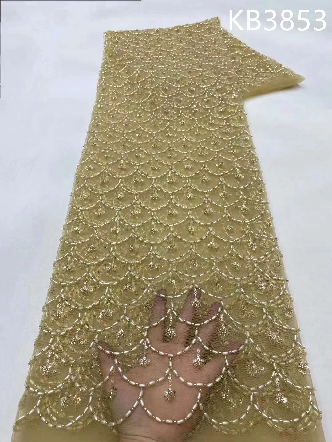 5 Yards Gold Sequence Lace Fabric African Fabric Lace High Quality 2025 Sequins Tulle Lace Beaded French Mesh For Sewing KB3853
5 Yards Gold Sequence Lace Fabric African Fabric Lace High Quality 2025 Sequins Tulle Lace Beaded French Mesh For Sewing KB3853