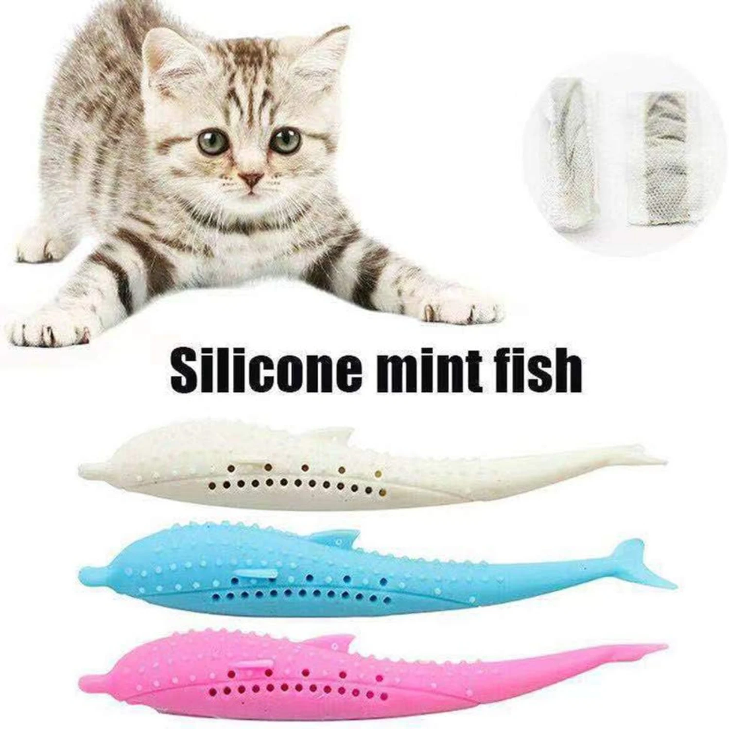 Fish-shaped Catnip Silicone Teething Toy for Cats - Interactive Dental Chew Toy for Kittens - Durable Catnip Flavor Silicone Cat
Fish-shaped Catnip Silicone Teething Toy for Cats - Interactive Dental Chew Toy for Kittens - Durable Catnip Flavor Silicone Cat