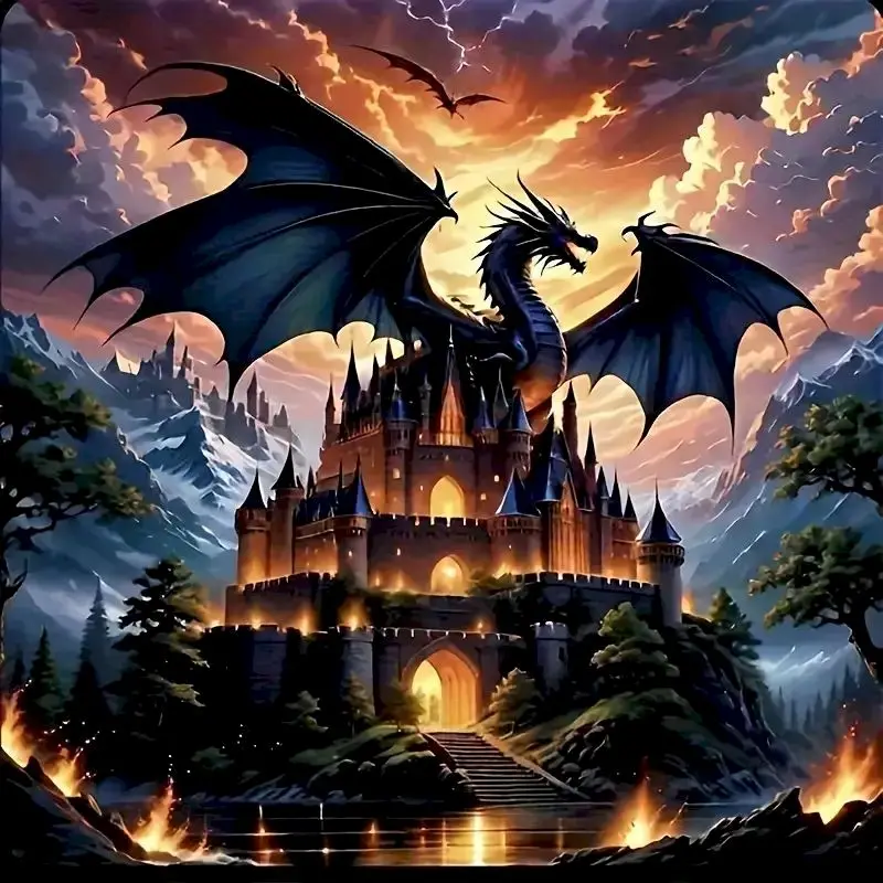GATYZTORY Dragon Castle 5D Diamond Painting Kit Full Square & Round Rhinestone Embroidery Mosaic Craft For New Year Gift
GATYZTORY Dragon Castle 5D Diamond Painting Kit Full Square & Round Rhinestone Embroidery Mosaic Craft For New Year Gift