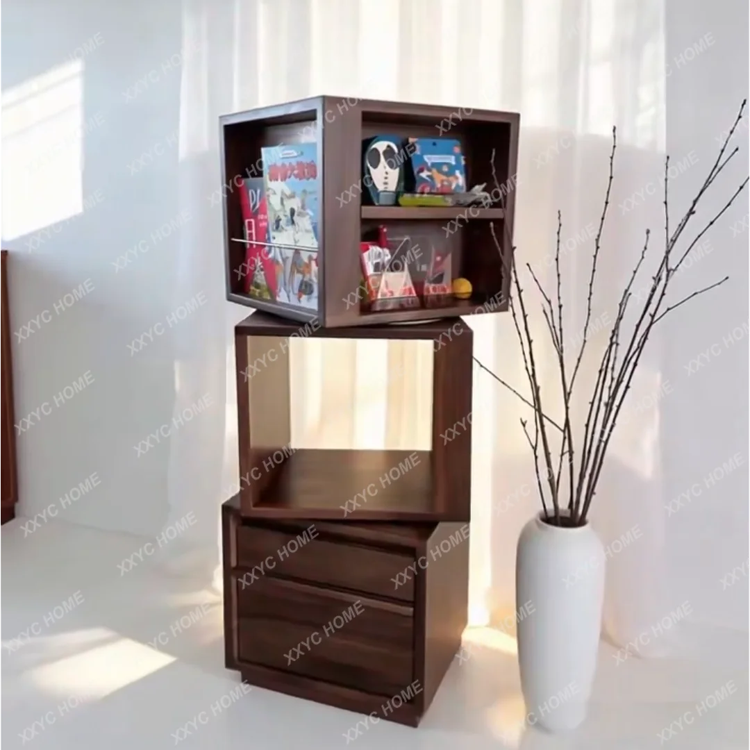New chinoiserie black walnut rotating bookshelf solid wood bookcase
New chinoiserie black walnut rotating bookshelf solid wood bookcase