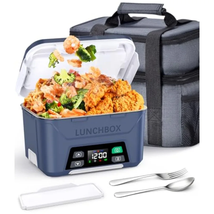 Rechargeable Heated Lunch Box for Office Use, Stainless Steel, Black, 1.3L Cordless with Smart Scheduled Heating Portable Food
Rechargeable Heated Lunch Box for Office Use, Stainless Steel, Black, 1.3L Cordless with Smart Scheduled Heating Portable Food