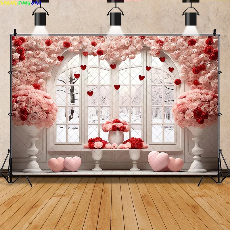 Vinyl Custom Valentine's Day Photography Backdrops Props Lover Rose Flower Wall Wedding Ornament Heart Party Background AL-05
Vinyl Custom Valentine's Day Photography Backdrops Props Lover Rose Flower Wall Wedding Ornament Heart Party Background AL-05