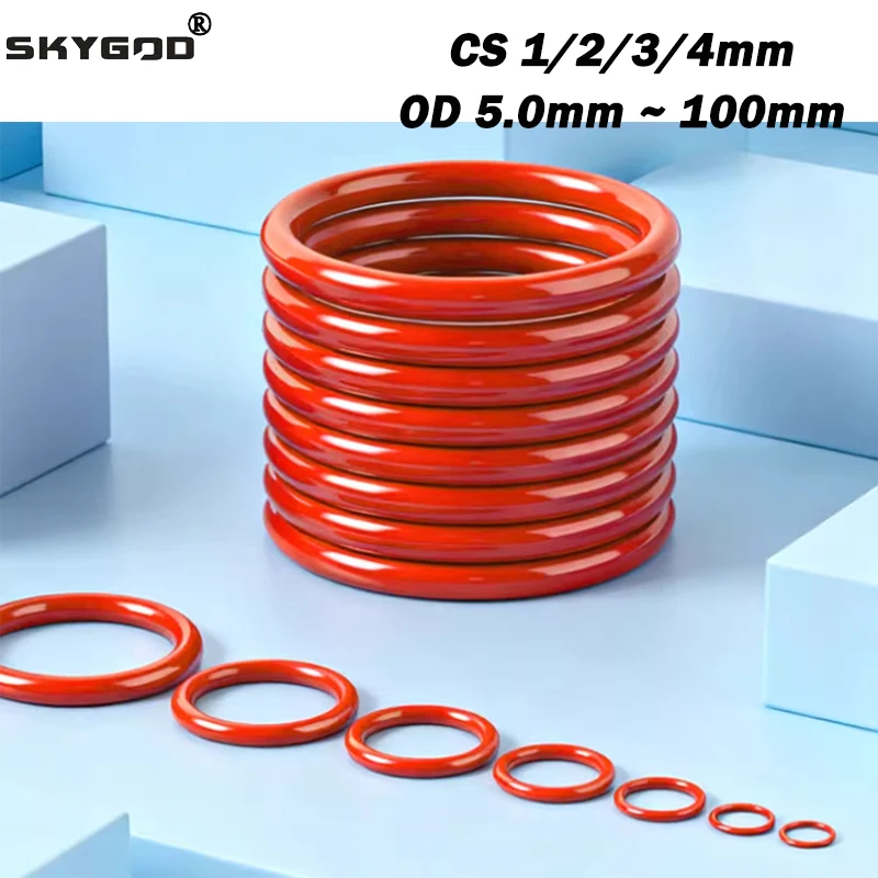 CS 1/2/3/4mm OD 5mm ~ 100mm Red VMQ O-Ring Gasket Food Grade Silicone Waterproof Insulated Wear-resistant Sealing Washer 50 Pcs
CS 1/2/3/4mm OD 5mm ~ 100mm Red VMQ O-Ring Gasket Food Grade Silicone Waterproof Insulated Wear-resistant Sealing Washer 50 Pcs