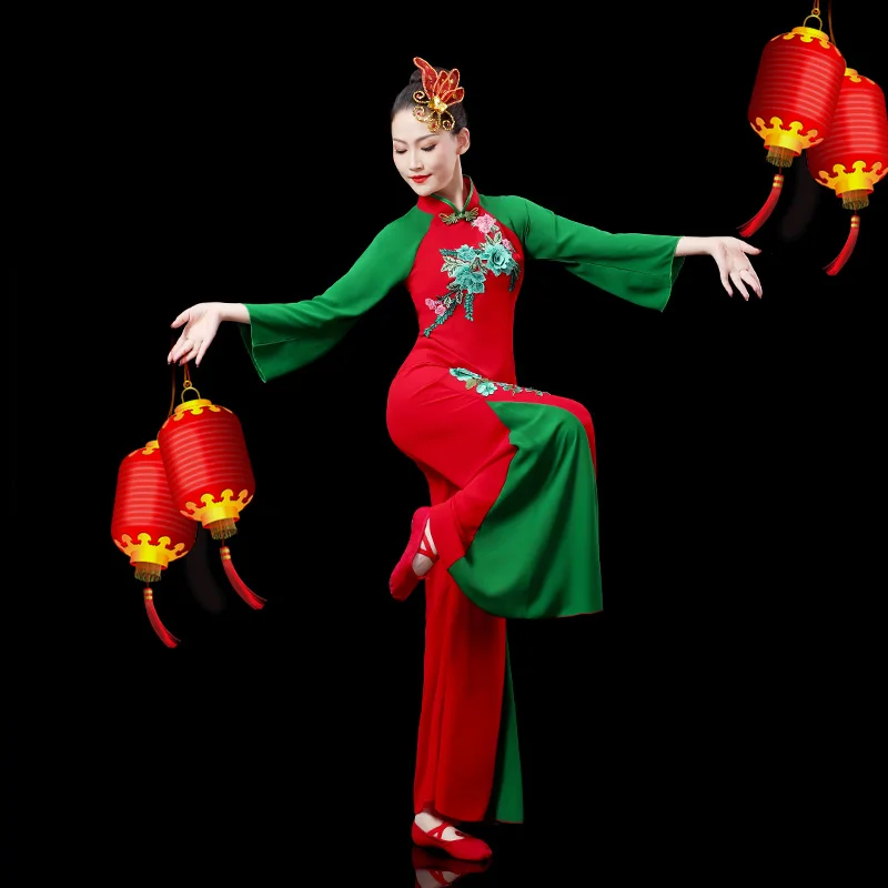 Classical Yangko Dance Performance Dress Elegant Fan Umbrella Folk Ancient Chinese Traditional Hanfu Yangko Dance Costume
Classical Yangko Dance Performance Dress Elegant Fan Umbrella Folk Ancient Chinese Traditional Hanfu Yangko Dance Costume