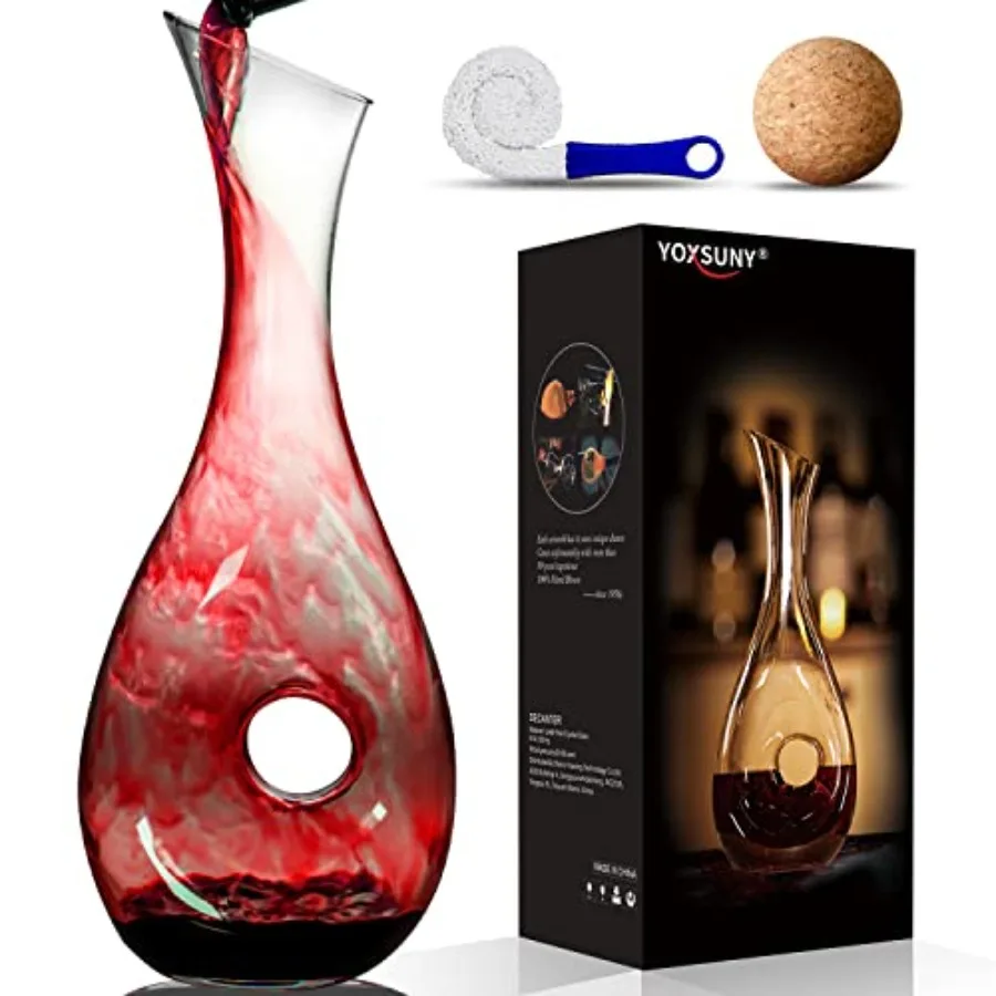 Snail Wine Decanter with Cork Stopper and Cleaning Brush Hand Blown Lead-Free Crystal Glass, Unique Wine Carafe, Great Gift for
Snail Wine Decanter with Cork Stopper and Cleaning Brush Hand Blown Lead-Free Crystal Glass, Unique Wine Carafe, Great Gift for