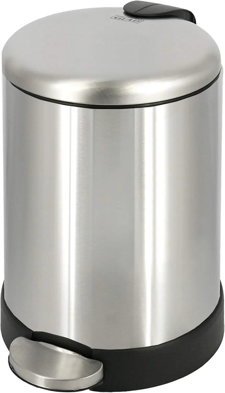 Compact Stainless Steel Trash Can with Soft Close Lid & Foot Pedal, 1.2 Gallon Capacity for Small Spaces
Compact Stainless Steel Trash Can with Soft Close Lid & Foot Pedal, 1.2 Gallon Capacity for Small Spaces
