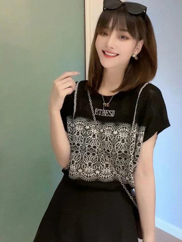 Tops Woman Baggy Short Sleeve Graphic Summer Outfit T Shirt Women Sale Youthful Clothes Korean Fashion Kpop Clearance Tee Z857
Tops Woman Baggy Short Sleeve Graphic Summer Outfit T Shirt Women Sale Youthful Clothes Korean Fashion Kpop Clearance Tee Z857