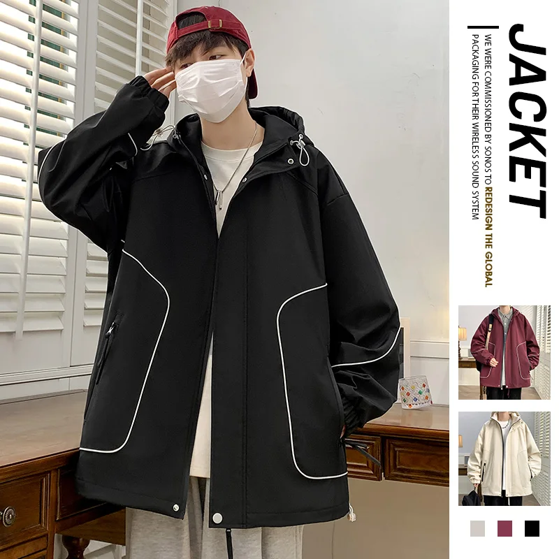 Spring Autumn Casual Jackets For Men Streetwear Waterproof Cargo Men's jacket Loose Oversize Fashion Jackets For M-8XL
Spring Autumn Casual Jackets For Men Streetwear Waterproof Cargo Men's jacket Loose Oversize Fashion Jackets For M-8XL
