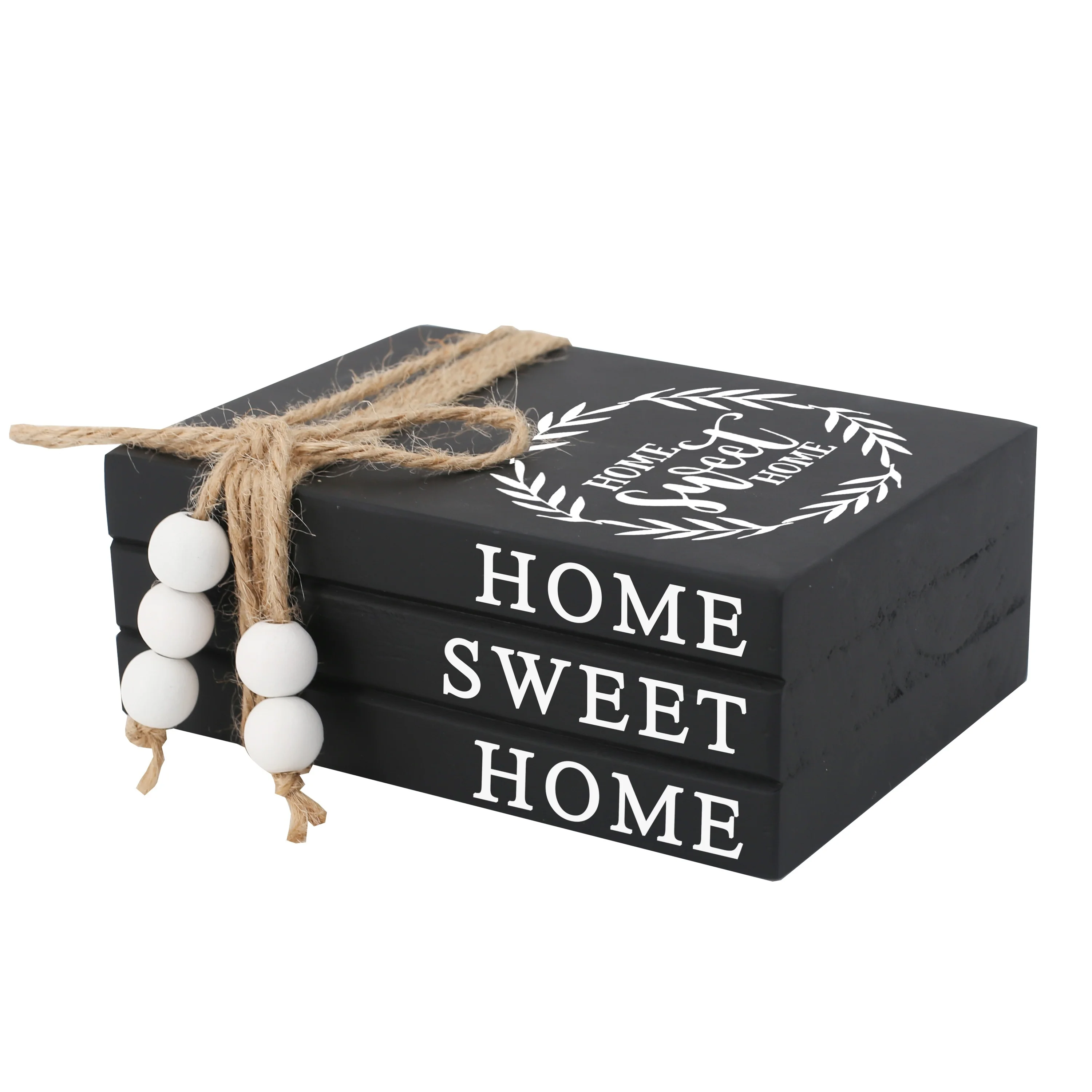 1pc Decorative Books For Home Decor, Black Faux Books For Decoration, Farmhouse Stacked Display Books With Wood Bead
1pc Decorative Books For Home Decor, Black Faux Books For Decoration, Farmhouse Stacked Display Books With Wood Bead