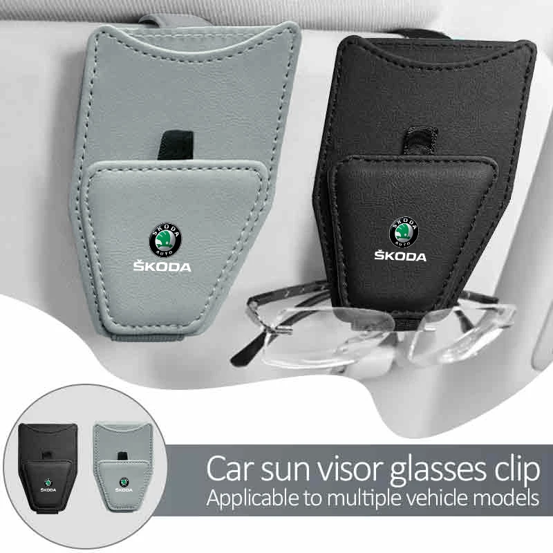 Car Visor Glasses Holder Leather Sunglasses Bag Card Clip Accessories For Skoda Octavia Superb Rapid Kodiaq Fabia Karoq Kamiq Ro
Car Visor Glasses Holder Leather Sunglasses Bag Card Clip Accessories For Skoda Octavia Superb Rapid Kodiaq Fabia Karoq Kamiq Ro