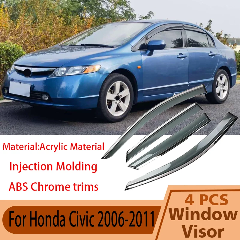Car Side Window Deflector For Honda Civic 8th Gen Sedan 2006-2011 Sun Rain Guard Windshield Weathershields Window Rain Guard
Car Side Window Deflector For Honda Civic 8th Gen Sedan 2006-2011 Sun Rain Guard Windshield Weathershields Window Rain Guard
