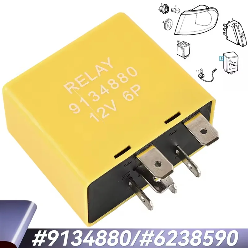 A20K-Indicator Flasher Hazard Relay Unit 12V 6 Pin For Vauxhall Opel Astra G Corsa C Meriva A Combo Vectra B 9134880 6238590
A20K-Indicator Flasher Hazard Relay Unit 12V 6 Pin For Vauxhall Opel Astra G Corsa C Meriva A Combo Vectra B 9134880 6238590