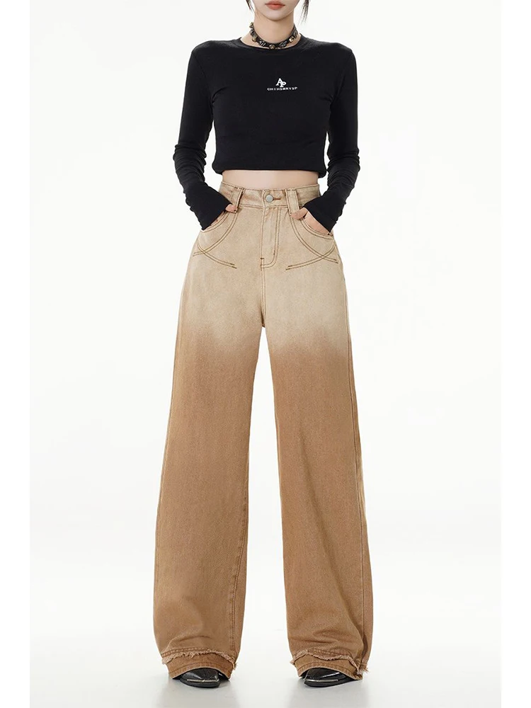Women Light Brown Baggy Y2k Jeans Harajuku Japanese 2000s Style Streetwear Denim Trousers Vintage Jean Pants Trashy Clothes 2024
Women Light Brown Baggy Y2k Jeans Harajuku Japanese 2000s Style Streetwear Denim Trousers Vintage Jean Pants Trashy Clothes 2024