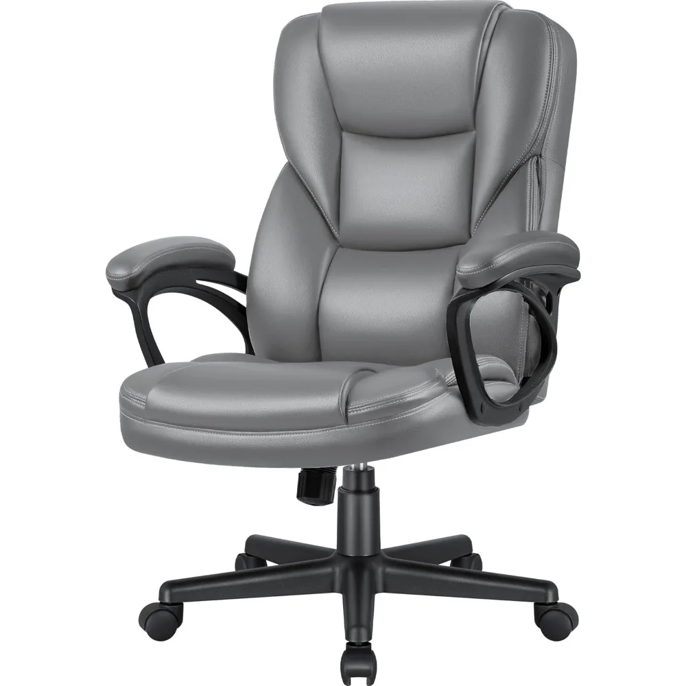 Executive Office Chair High Back Managerial Home Desk Chair, Adjustable Swivel Computer PU Leather Chair with Lumbar Support
Executive Office Chair High Back Managerial Home Desk Chair, Adjustable Swivel Computer PU Leather Chair with Lumbar Support