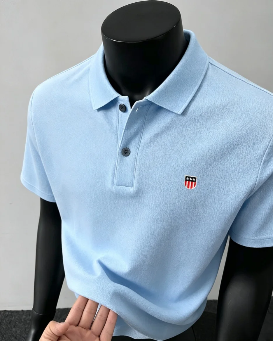 100% pure cotton high-end brand men's short sleeve polo shirt summer fashion luxury flag embroidery boutique golf casual T-shirt
100% pure cotton high-end brand men's short sleeve polo shirt summer fashion luxury flag embroidery boutique golf casual T-shirt