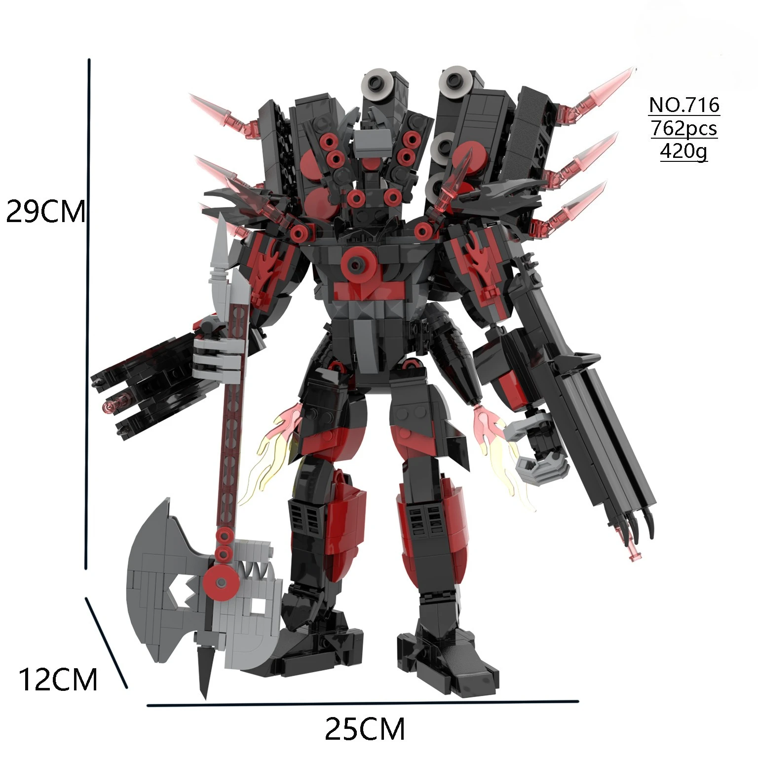 Skibidi Туалет MOC Абстрактные строительные блоки ТВ-монитор Большой Tomahawk Гитара Титан Динамик King Совместим с игрушками LEGO Bricks
Skibidi Туалет MOC Абстрактные строительные блоки ТВ-монитор Большой Tomahawk Гитара Титан Динамик King Совместим с игрушками LEGO Bricks