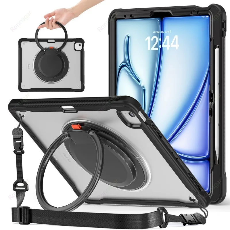 For iPad Air 13 Inch Case M4 2026/ M3 2025/ M2 2024 360° Rotating Stand for iPad Pro 12.9 inch 6th/ 5th/ 4th/ 3rd Shoulder Strap
For iPad Air 13 Inch Case M4 2026/ M3 2025/ M2 2024 360° Rotating Stand for iPad Pro 12.9 inch 6th/ 5th/ 4th/ 3rd Shoulder Strap