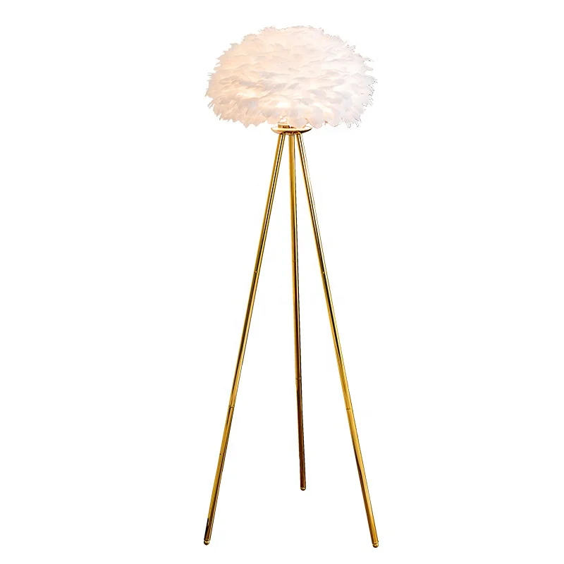 &c Gold Metal Tripod Standing Floor Lighting Warm Ambiance Feather Lampshade Floor Lamp for Living Room Bedroom Home Decor
&c Gold Metal Tripod Standing Floor Lighting Warm Ambiance Feather Lampshade Floor Lamp for Living Room Bedroom Home Decor