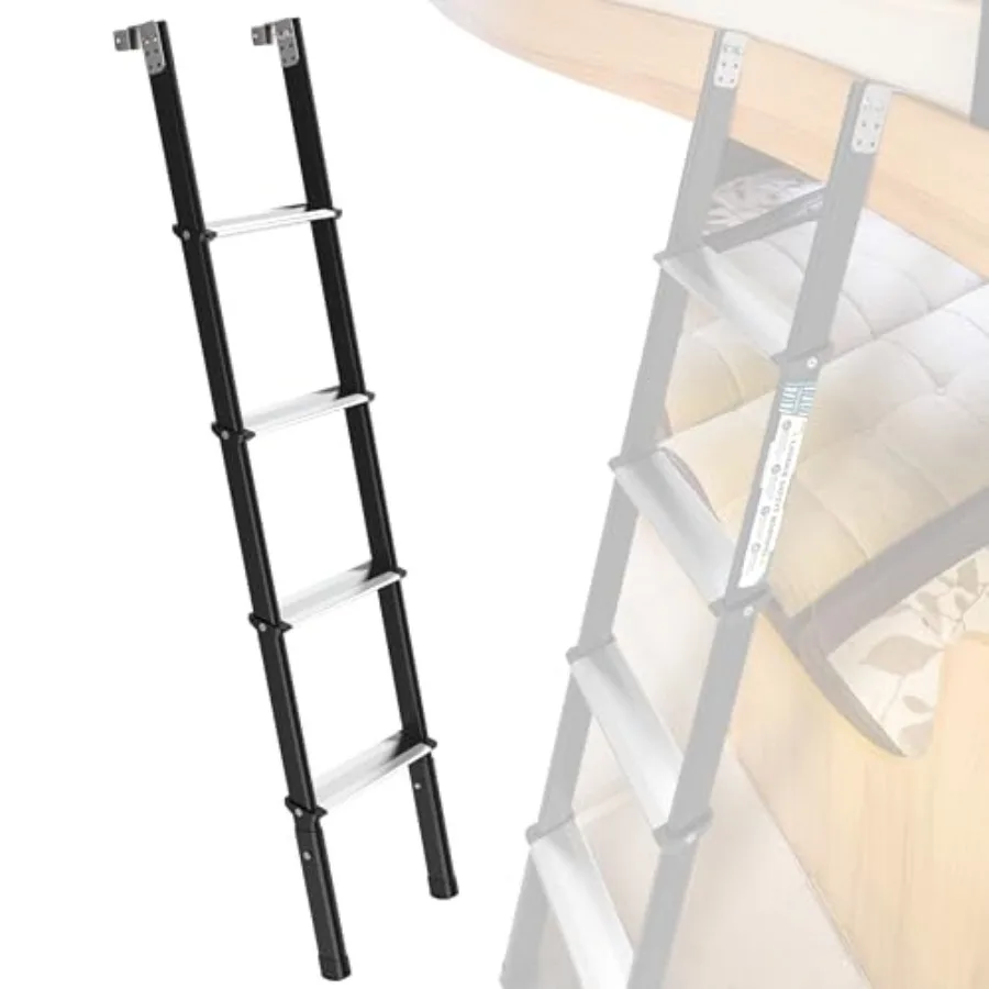 660lbs Heavy-Duty Step Ladder:, 8-Level Adjustable Bunk Bed Ladder 59"-65",Anti-Slip Steel-Aluminum Frame, Fits Campers, Dorms
660lbs Heavy-Duty Step Ladder:, 8-Level Adjustable Bunk Bed Ladder 59"-65",Anti-Slip Steel-Aluminum Frame, Fits Campers, Dorms