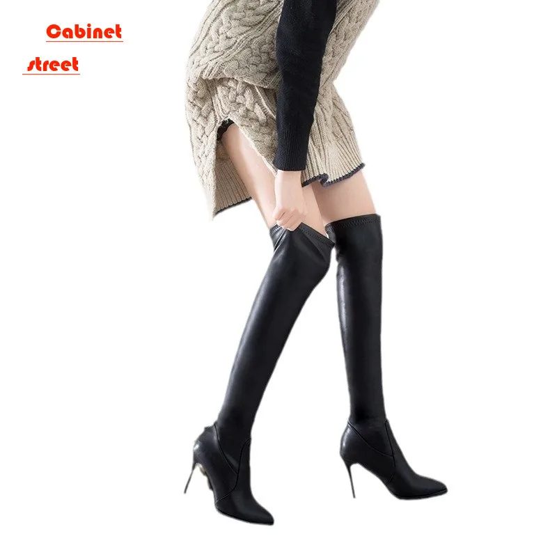 Soft Leather High Quality Women Over The Knee Boots Super Thin High Heel Sexy Ladies Long Boots Fashion Pointed Toe Zipper Botas
Soft Leather High Quality Women Over The Knee Boots Super Thin High Heel Sexy Ladies Long Boots Fashion Pointed Toe Zipper Botas