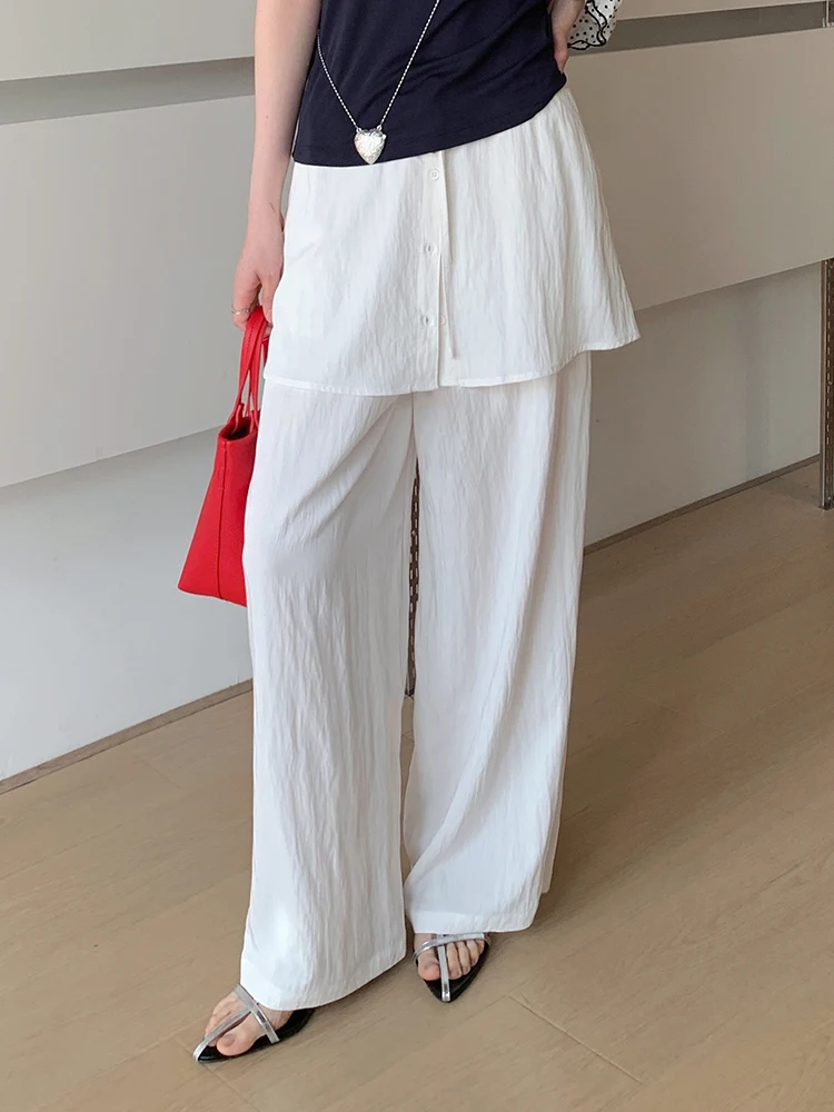 Boran Casual Simple Design Wide Leg Pants Straight Cut Women's Skirt Pants Elastic Waist Fake Two-Piece Skirt Pants
Boran Casual Simple Design Wide Leg Pants Straight Cut Women's Skirt Pants Elastic Waist Fake Two-Piece Skirt Pants
