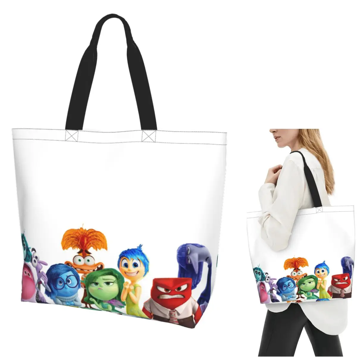 Inside Out Character Cartoon Shopping Tote Bag Canvas Large Capacity Shoulder Bags Shopper Grocery Handbag for Women
Inside Out Character Cartoon Shopping Tote Bag Canvas Large Capacity Shoulder Bags Shopper Grocery Handbag for Women