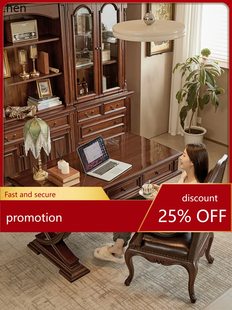 HT classical all solid wood desk work retro writing desk study furniture
HT classical all solid wood desk work retro writing desk study furniture