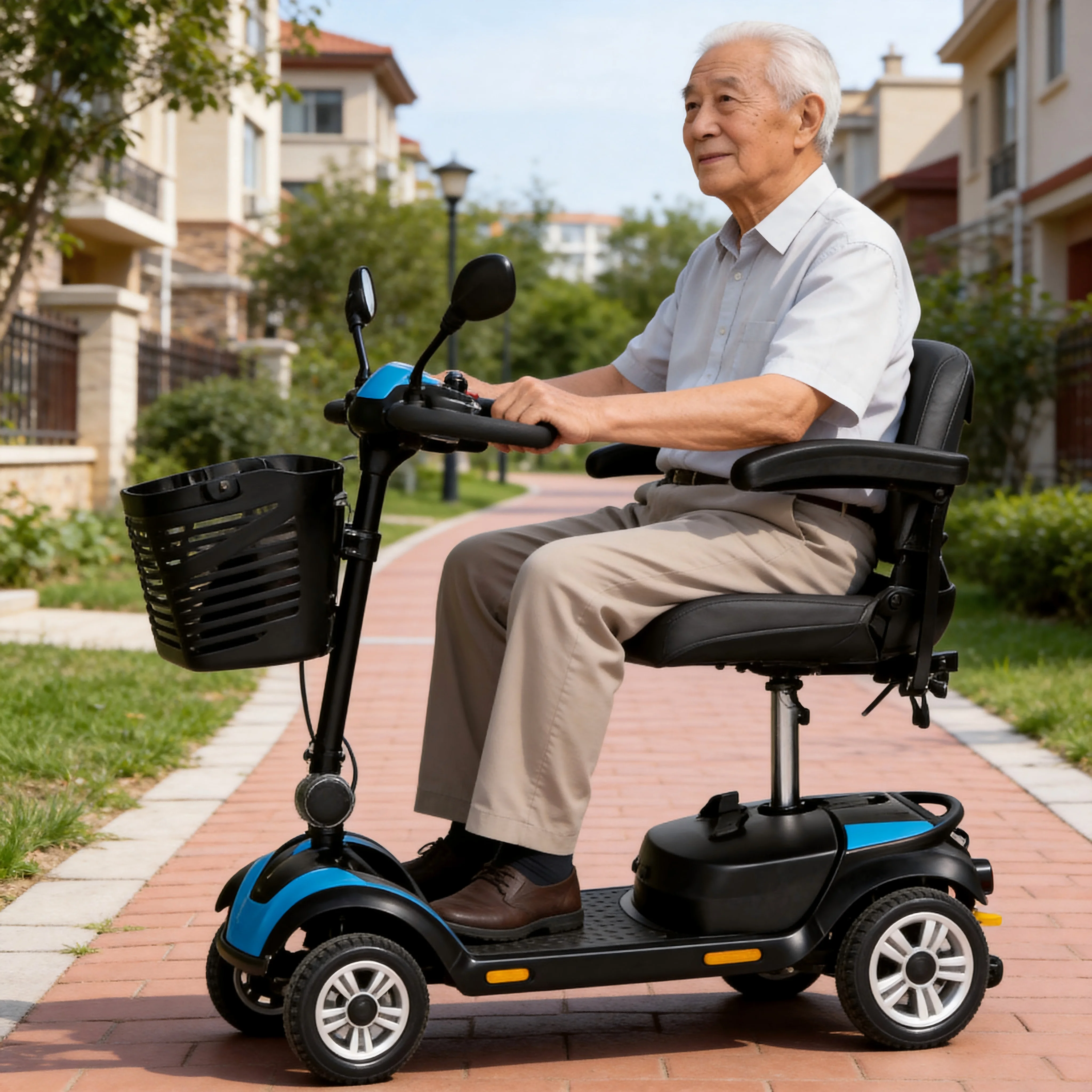 Airo Comfortable Long Battery Travel Handicapped Electric Mobility Scooter for Adults
Airo Comfortable Long Battery Travel Handicapped Electric Mobility Scooter for Adults