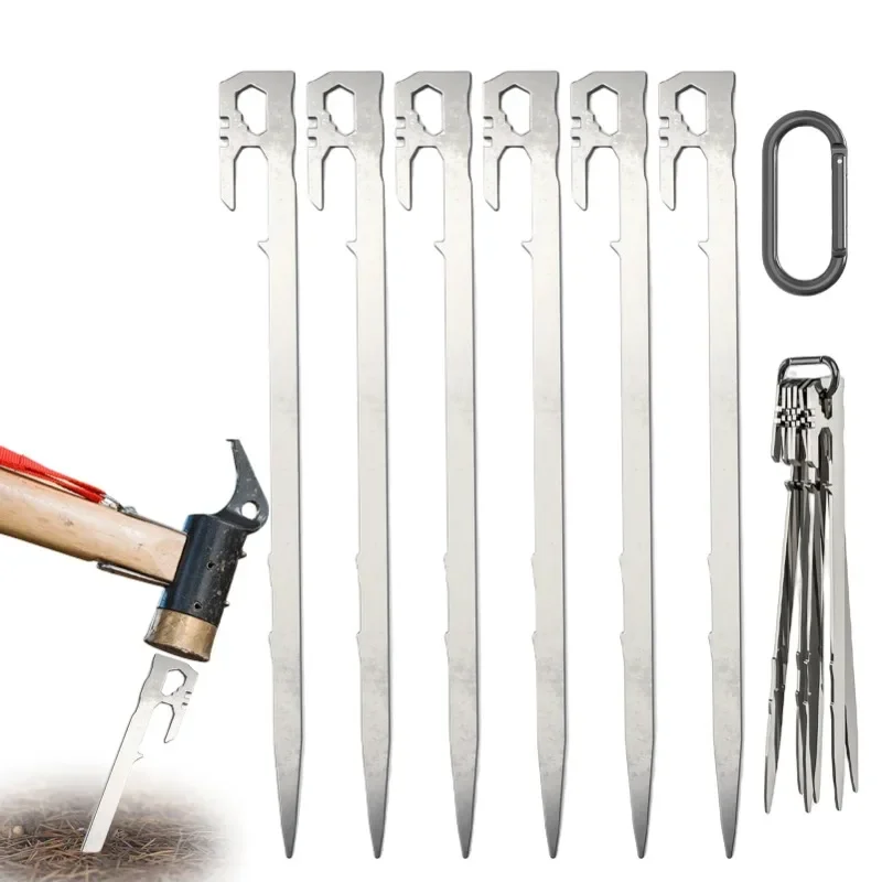 Camping Tent Stakes 6Pcs Canopy Tent Pegs 28cm Stainless Steel Garden Ground Nail beach Awnings Hammock Trampoline Accessories
Camping Tent Stakes 6Pcs Canopy Tent Pegs 28cm Stainless Steel Garden Ground Nail beach Awnings Hammock Trampoline Accessories