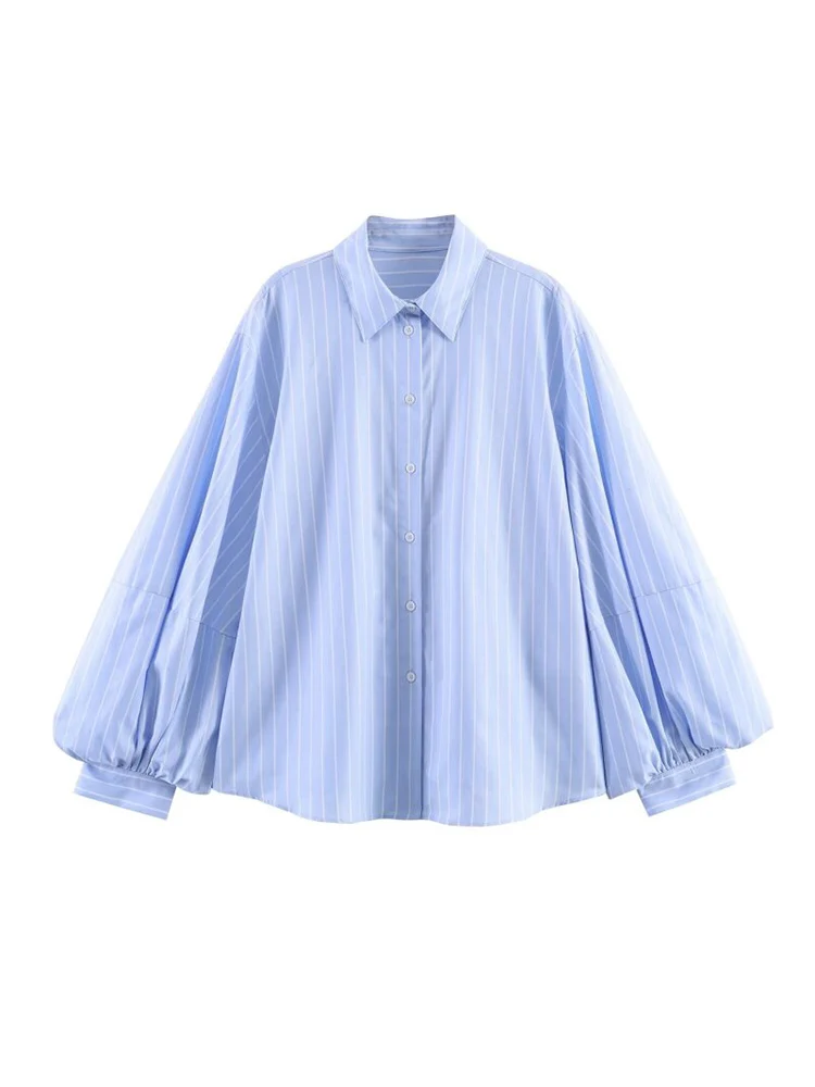 2026 Women Summer Shirts Blouses Tops Fashion Striped Puff Sleeve Female Elegant Street Loose Top Clothing
2026 Women Summer Shirts Blouses Tops Fashion Striped Puff Sleeve Female Elegant Street Loose Top Clothing