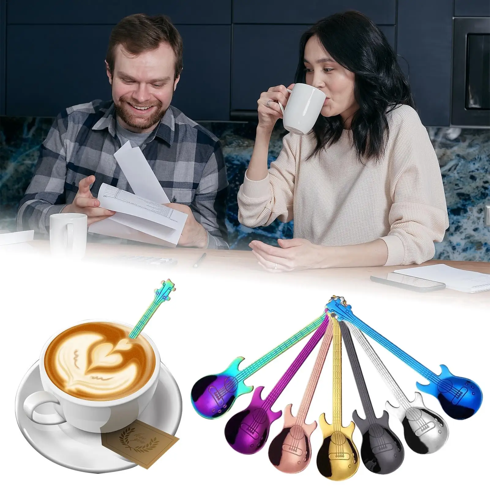 Милые кофейные ложки в форме гитары, мини-ложки для десертов и мороженого, металлические, из нержавеющей стали, в форме музыкального инструмента (бас-гитара), маленькие ложки.
Милые кофейные ложки в форме гитары, мини-ложки для десертов и мороженого, металлические, из нержавеющей стали, в форме музыкального инструмента (бас-гитара), маленькие ложки.