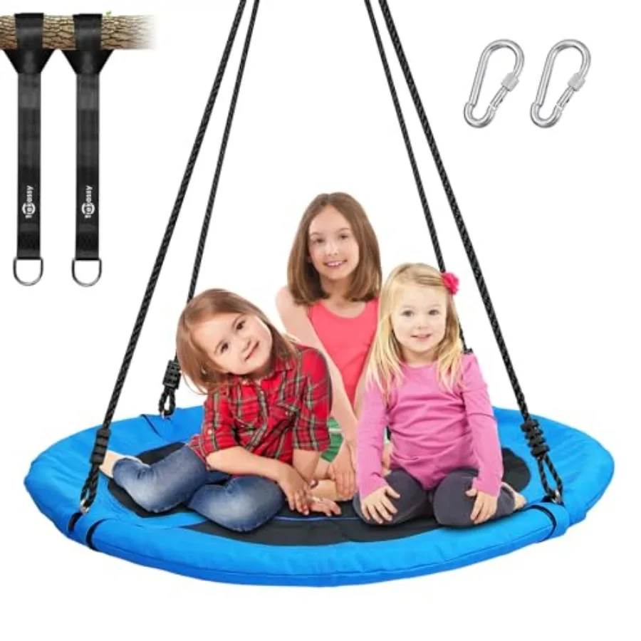 700lb 40 Inch Saucer Tree Swing for Adults Outdoor 900D Oxford Waterproof with 2pcs Tree Hanging Straps Steel Frame and Adjusta
700lb 40 Inch Saucer Tree Swing for Adults Outdoor 900D Oxford Waterproof with 2pcs Tree Hanging Straps Steel Frame and Adjusta