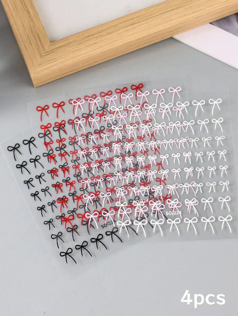 8colRed Valentines Nails Pink Bow 3D Nail Art Stickers, Laser Glossy/Black White Bowknot Sliders DIY
8colRed Valentines Nails Pink Bow 3D Nail Art Stickers, Laser Glossy/Black White Bowknot Sliders DIY