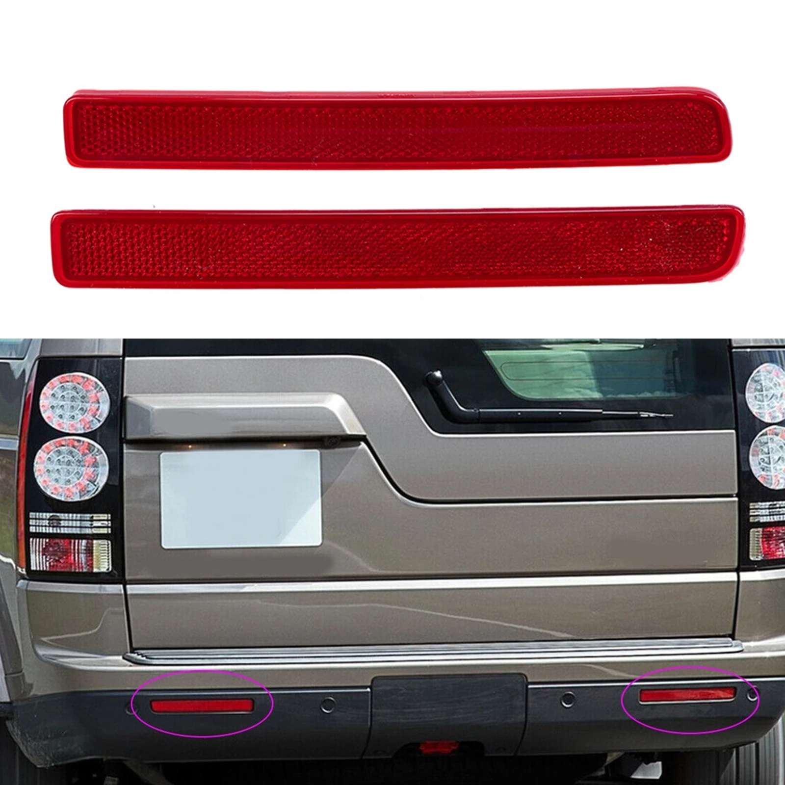 For Land Rover Range Rover Sport 2010-2013 Discovery LR3 LR4 Red Rear Bumper Reflector Tail Turn Signal Reflective Strip Trim
For Land Rover Range Rover Sport 2010-2013 Discovery LR3 LR4 Red Rear Bumper Reflector Tail Turn Signal Reflective Strip Trim