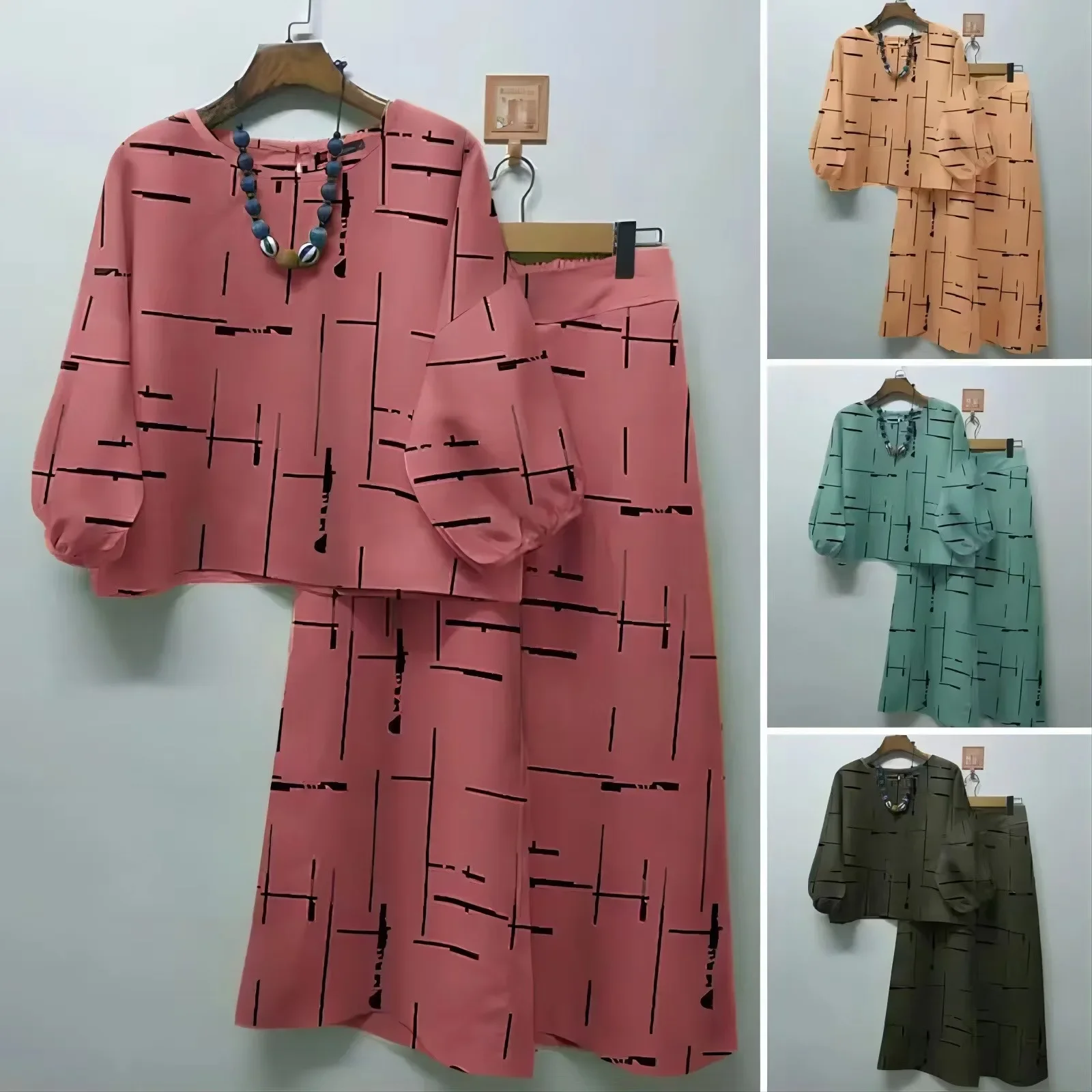 New Women's Wear Collection for Spring and Summer in 2025 Features An Elegant Bohemian Floral Print Shirt and Two Wide-leg Pants
New Women's Wear Collection for Spring and Summer in 2025 Features An Elegant Bohemian Floral Print Shirt and Two Wide-leg Pants