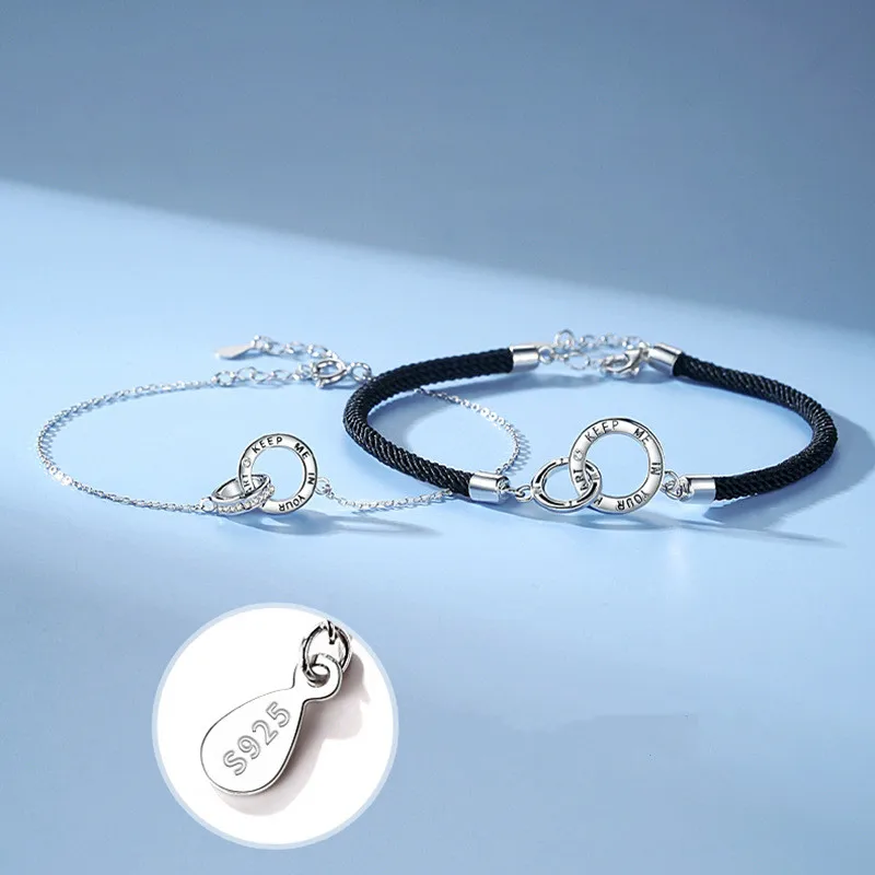 Минималистичные ювелирные изделия из стерлингового серебра 925 пробы, нишевые и модные браслеты для пар с двойным кольцом
Минималистичные ювелирные изделия из стерлингового серебра 925 пробы, нишевые и модные браслеты для пар с двойным кольцом