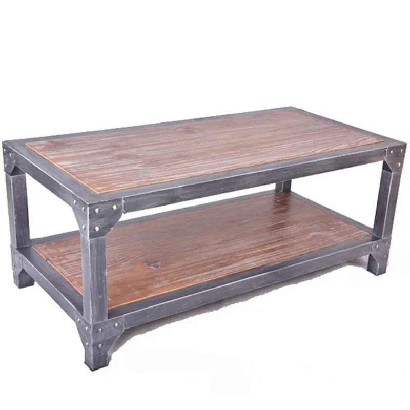 American solid wood wrought iron retro old sofa coffee table loft industrial style antique
American solid wood wrought iron retro old sofa coffee table loft industrial style antique
